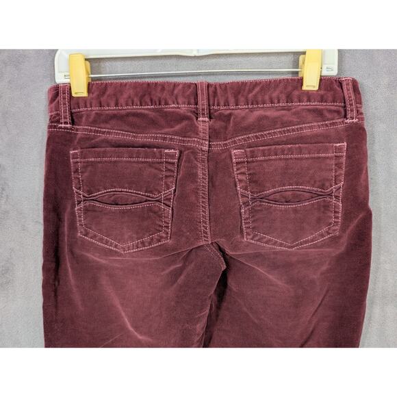 Vintage Abercrombie & Fitch Wine Red Corduroy Flare Pants Womens 4 90s y2k - Picture 11 of 11